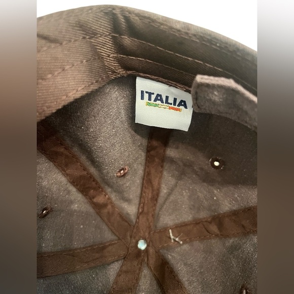 NWT Brown Disressed Italia 1861 Cap - Picture 7 of 8